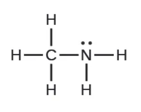 Lewis dot structure of methylamine