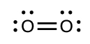 A Lewis structure depicts an oxygen atom with two lone pairs of electrons single bonded to two hydrogen atoms.